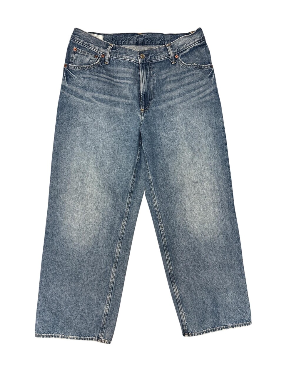 Gap Low Stride Jeans Mens 34x30 Blue Relaxed Straight Medium Wash Faded baggy